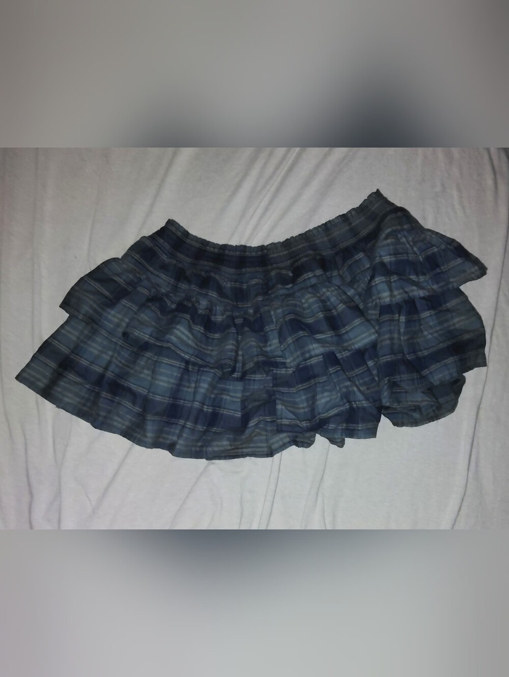 Women’s Blue Plaid Mini Skirt
